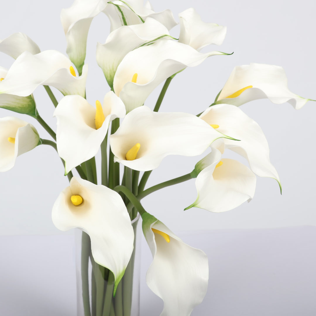 Artificial Calla Lily - White, close up of bunch