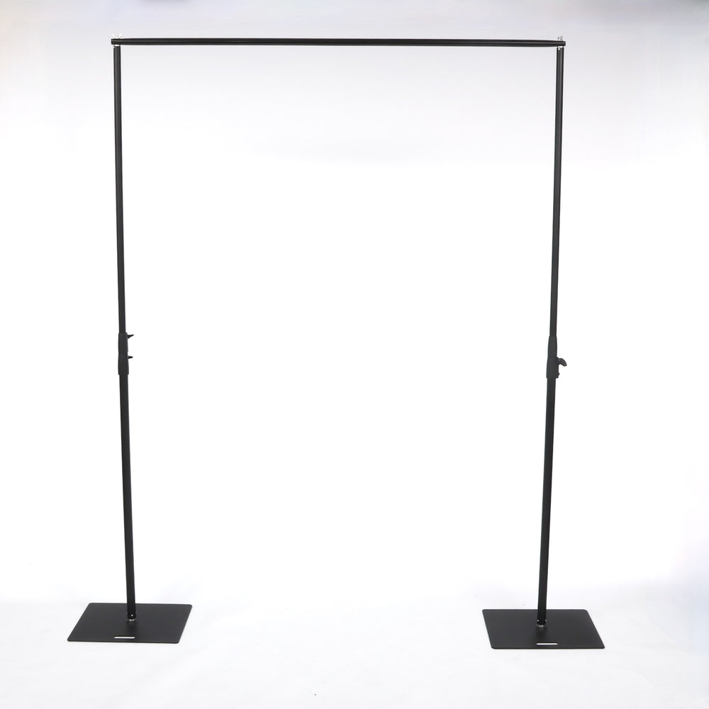 Adjustable Backdrop Stand With Steel Base - Black (3x3m), 1.5m width with 2 crossbars used