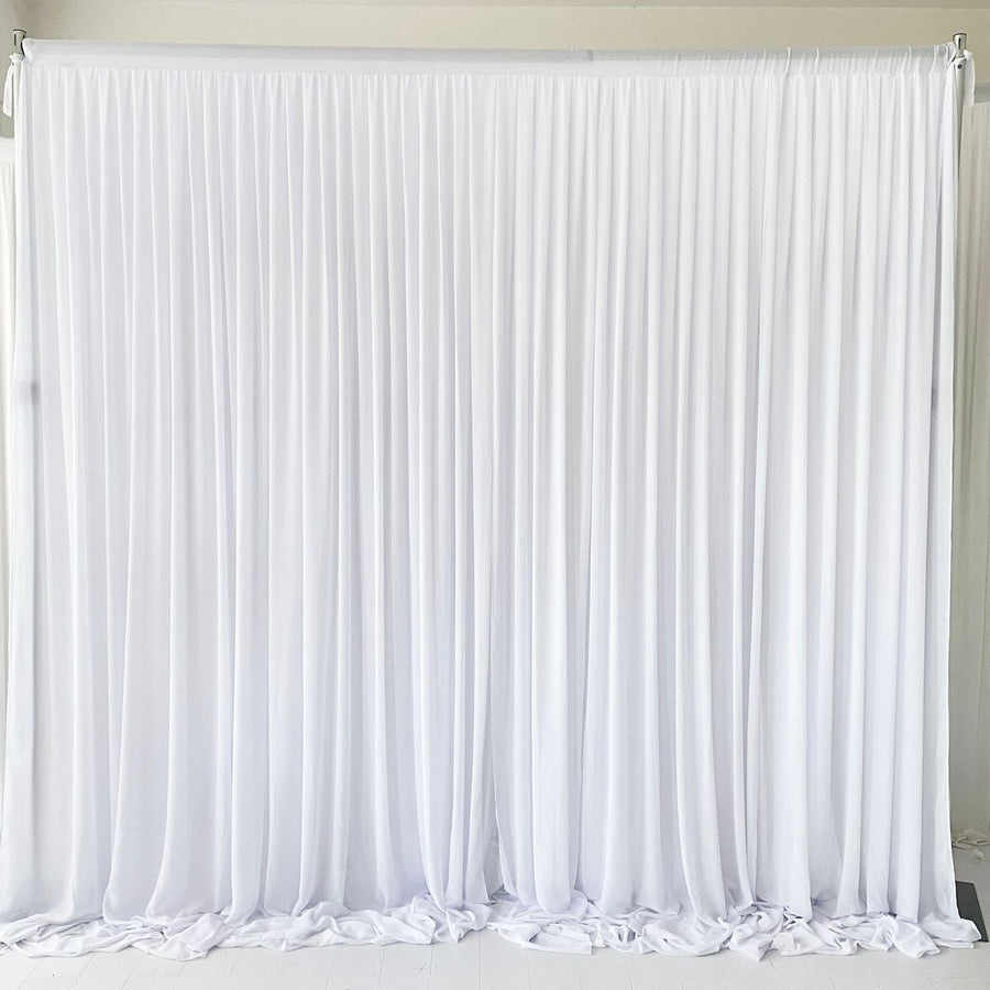 Chiffon Layered Backdrop Curtain 3mx3m - White