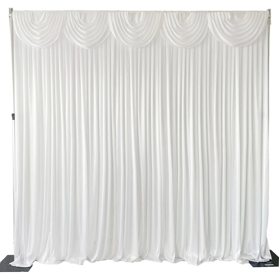 White Ice Silk Satin Backdrops - 3 meters length x 3 meters high