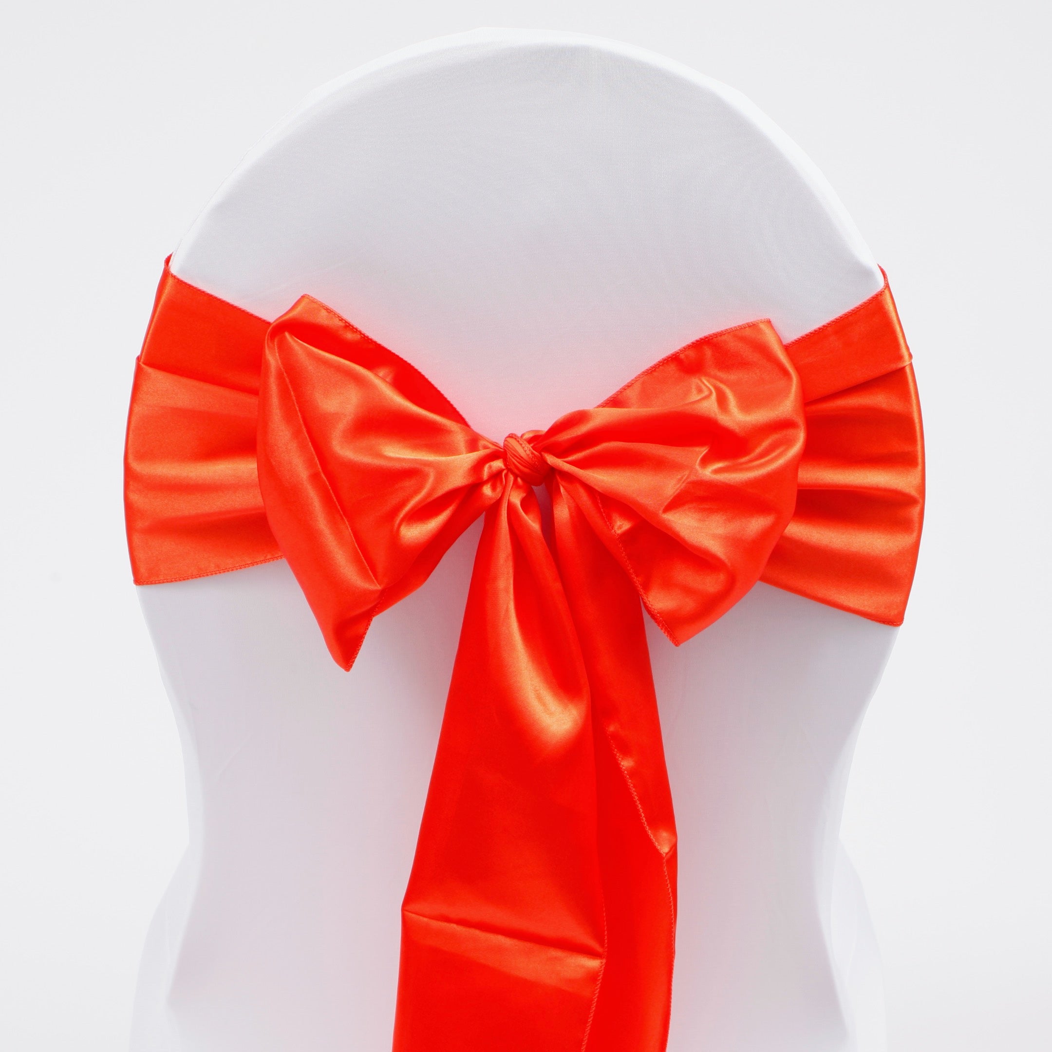 Satin Chair Sashes Orange