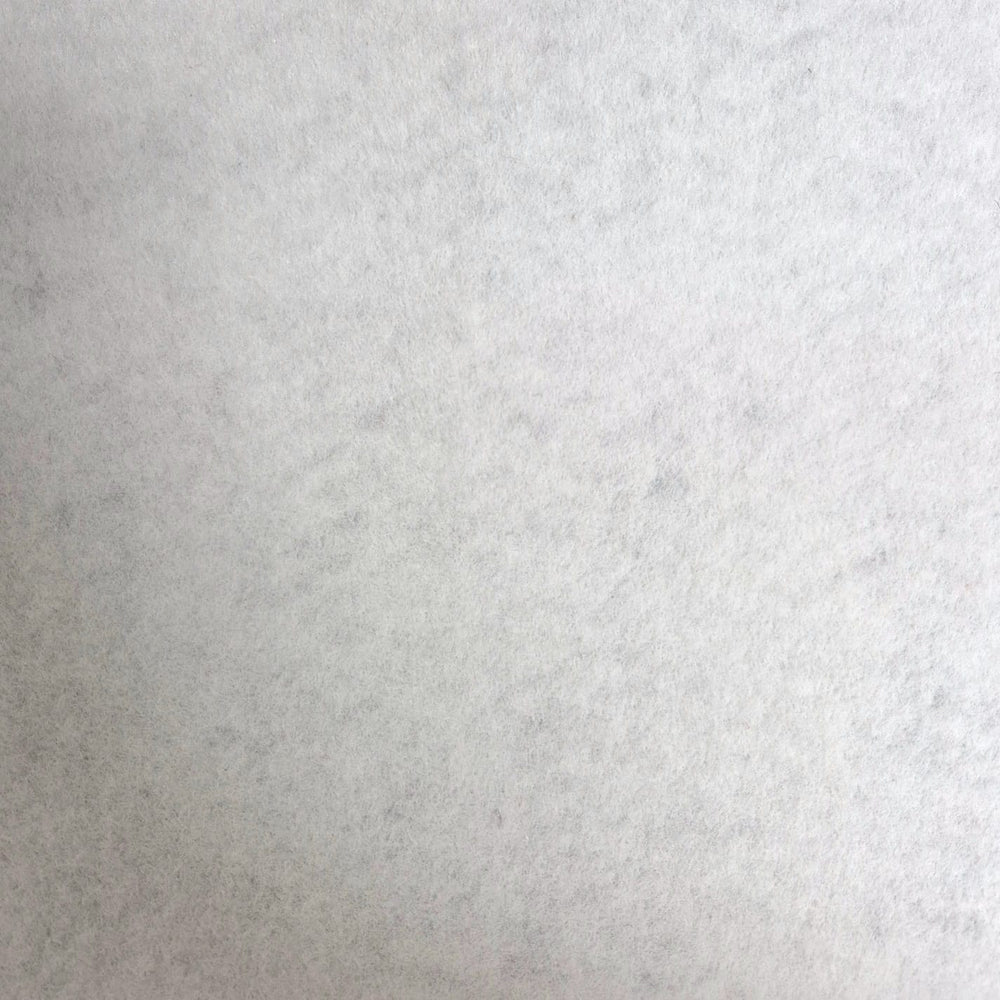 Close up of white felt aisle runner