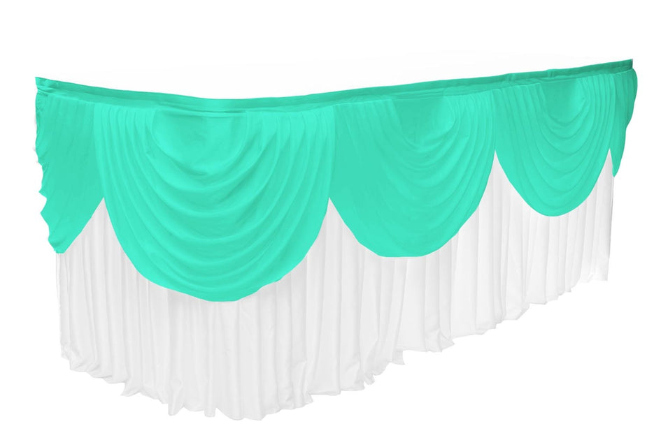 Shop Mint Green Ice Silk Satin Swags For Table Skirting and Backdrops