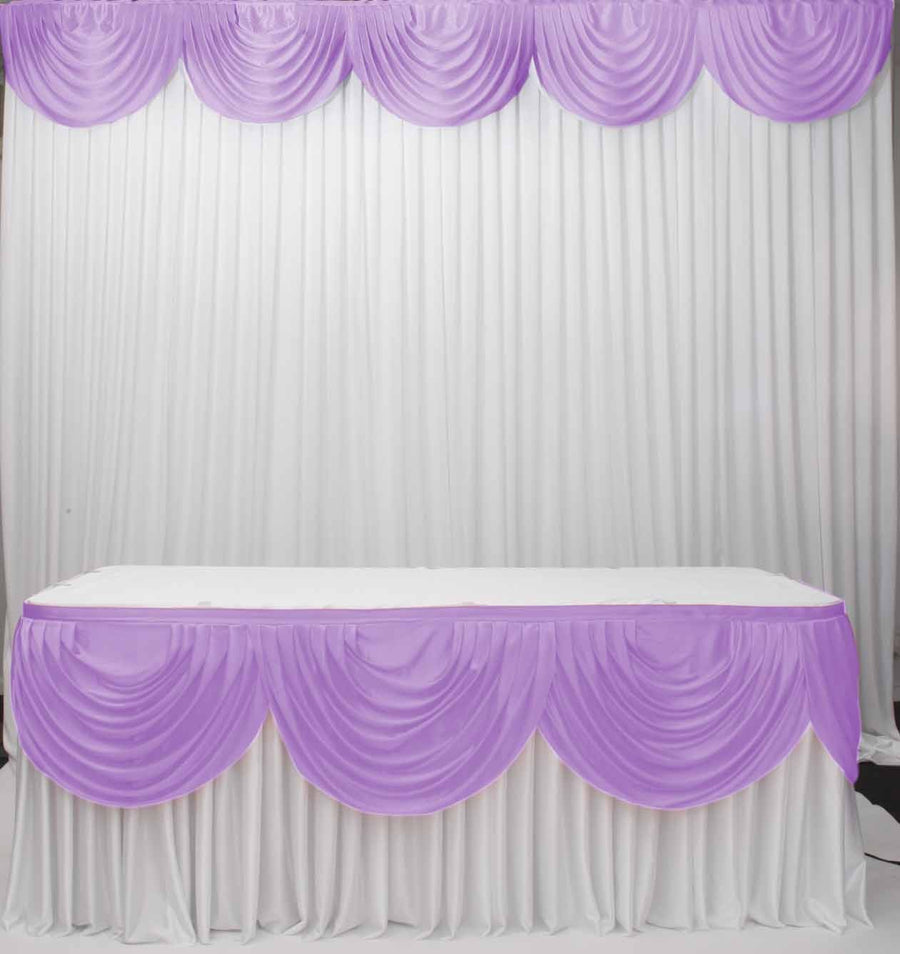 Ice Silk Satin 3m Swag  - Lavender