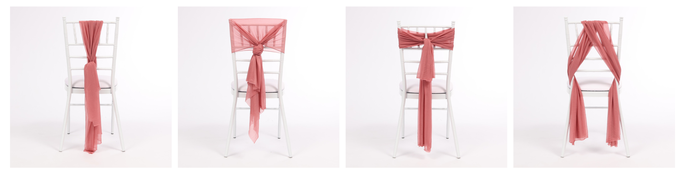 Stretch Crepe Chiffon Chair Sashes