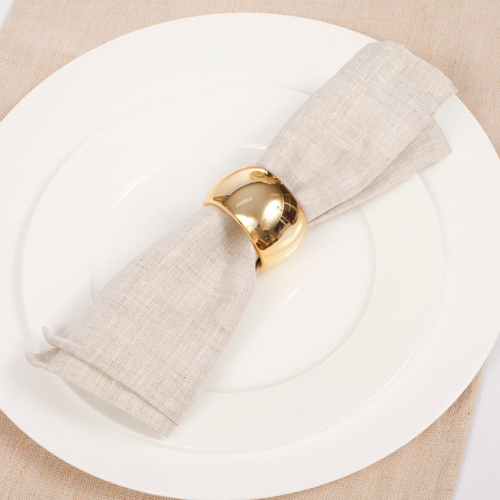 100% Linen Napkins (40x40cm) with napkin ring