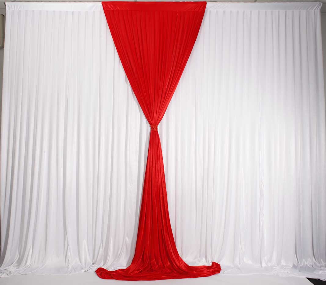 Ice Silk Satin Convertible Backdrop Panel - Red (1x3m)