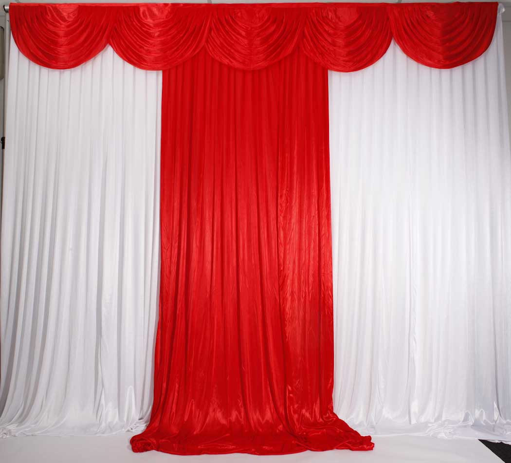 Ice Silk Satin Convertible Backdrop Panel - Red (1x3m)