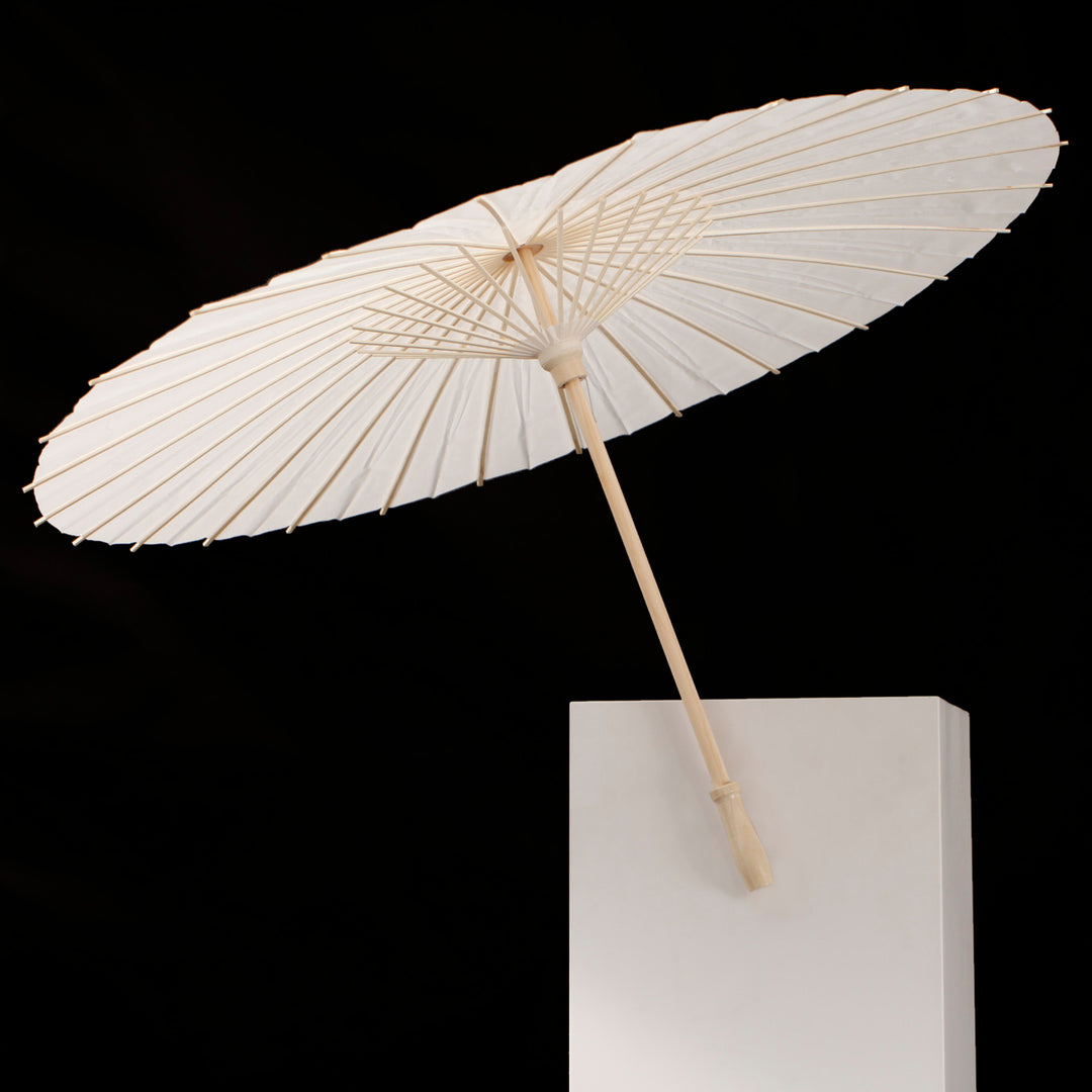 Plain Wedding Umbrella Parasol - White