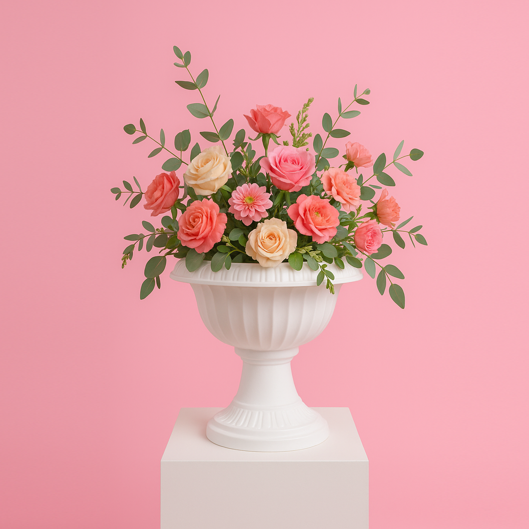 Vintage Urn Centrepiece Vase  (26cmH)