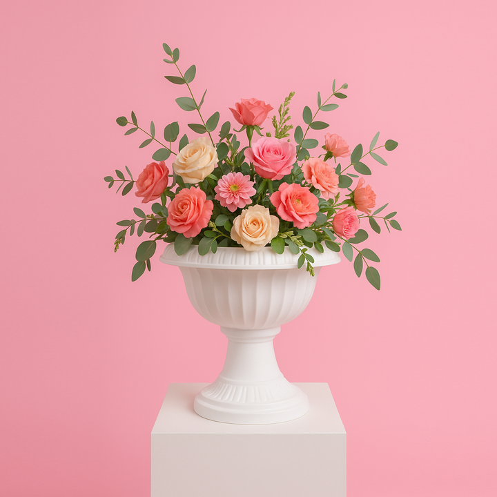 Vintage Urn Centrepiece Vase  (26cmH)