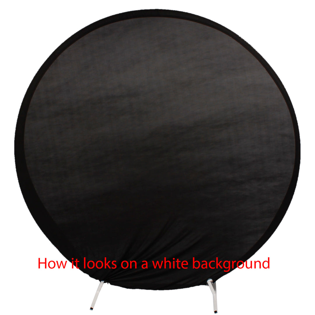 Round Lycra Frame Cover - Black (2m) on white background