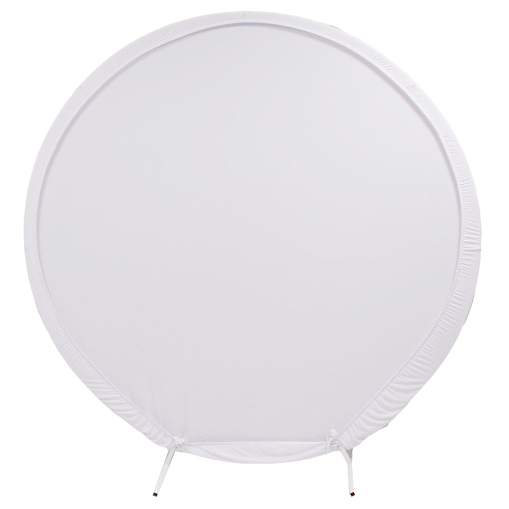 Round Lycra Frame Cover - White (2m) back view