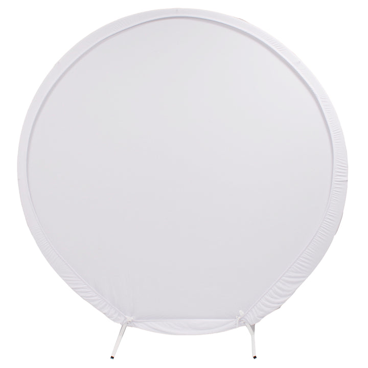 Round Lycra Frame Cover - White (2m) back view