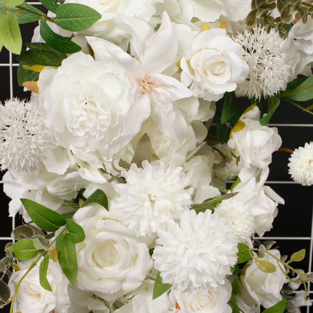 2pc Wedding Arch Flower Garland Set - White detail view 5