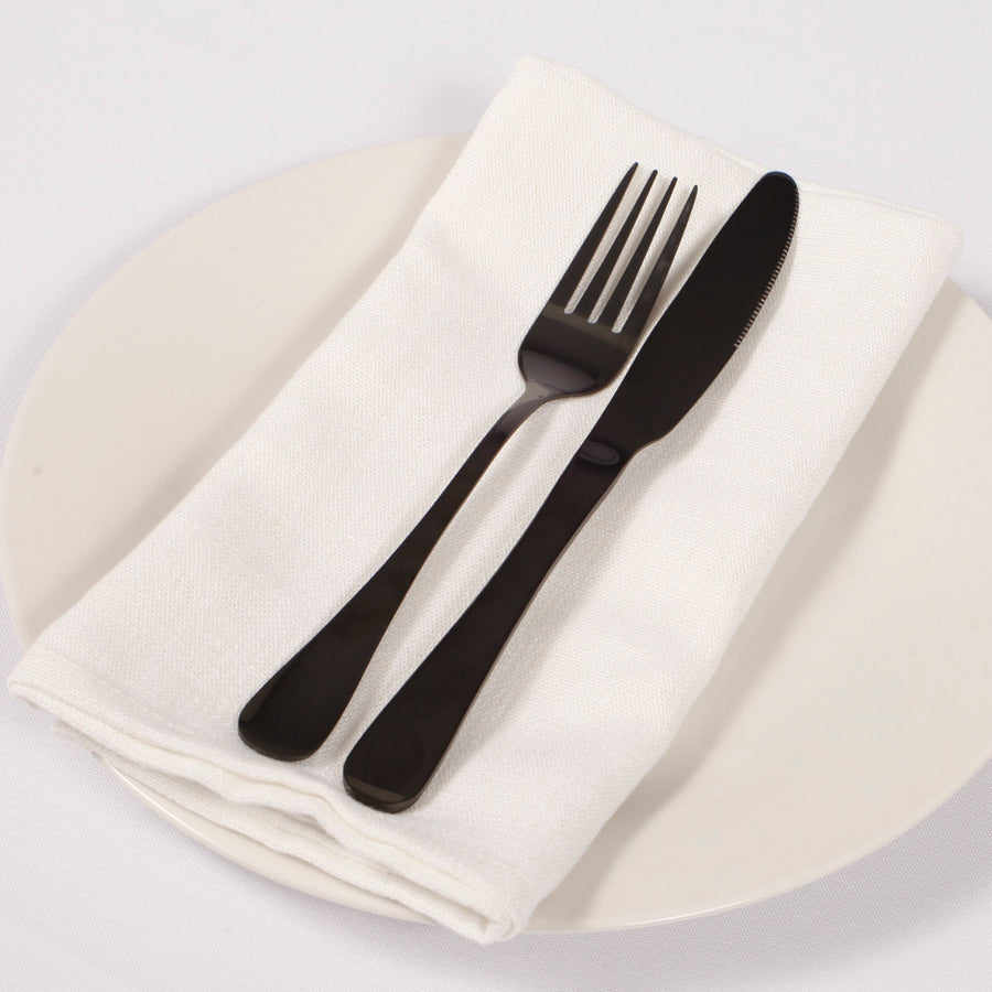 2pc Cutlery Set (Knife & Fork) - Black