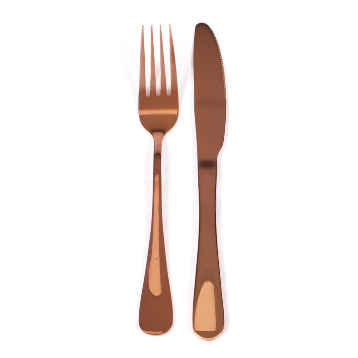 2pc Cutlery Set (Knife & Fork) - Rose Gold no setting