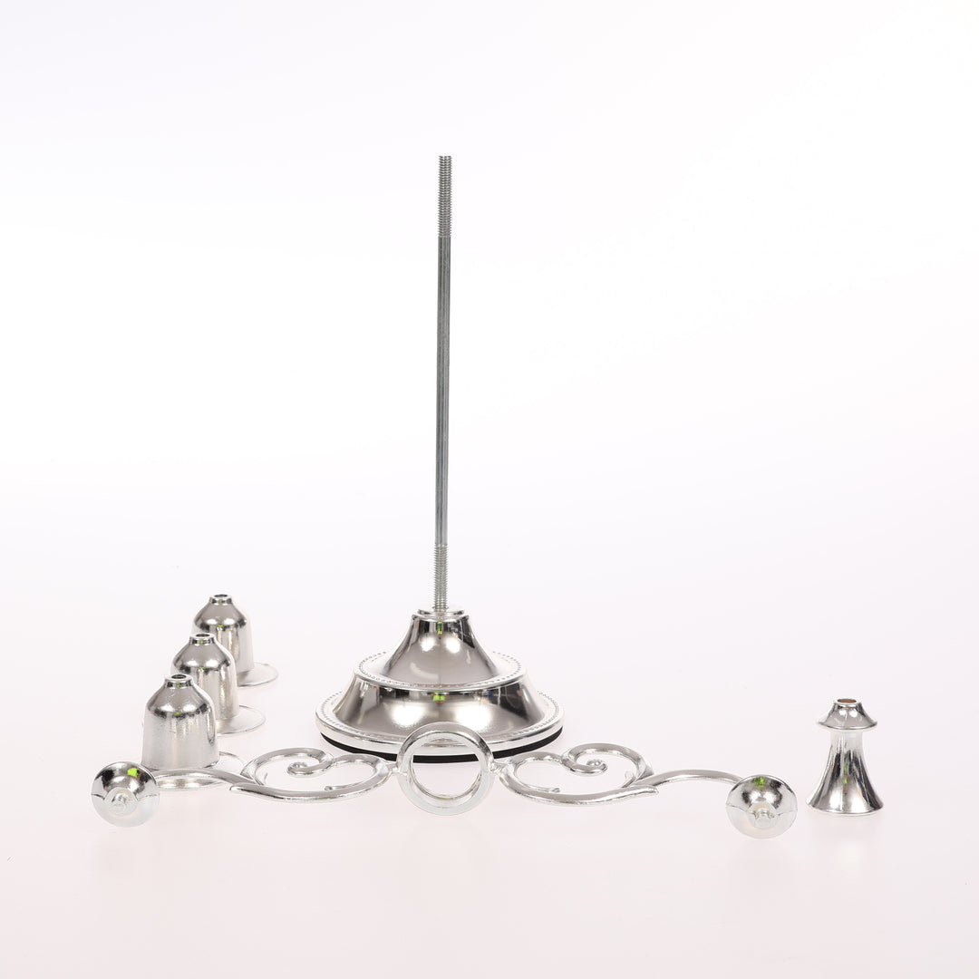 3 Arm Antique Candelabra - Silver (26cm) assembly part 1