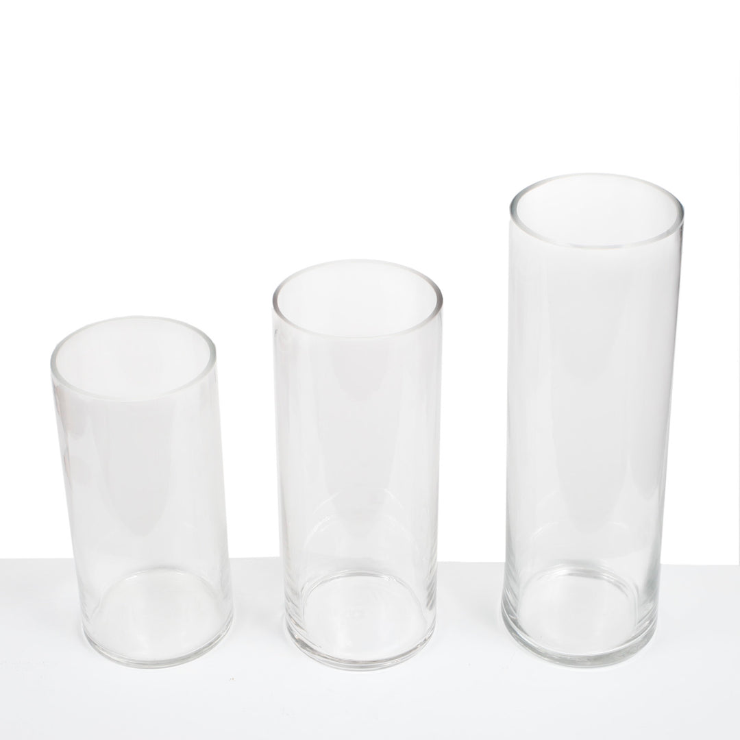 Set 3 Tall Glass Vase