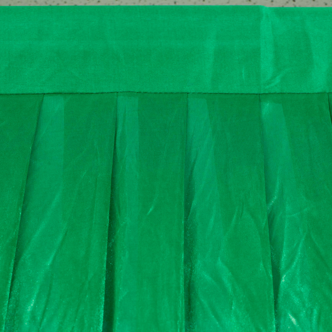 Emerald Green (Jade) Ice Silk Satin Backdrops - No Swag - 3 meters length x 3 meters high curtain rod hole