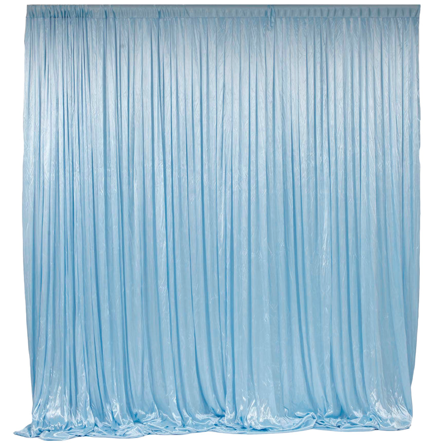 Light Blue Ice Silk Satin Backdrops - No Swag - 3 meters length x 3 meters high