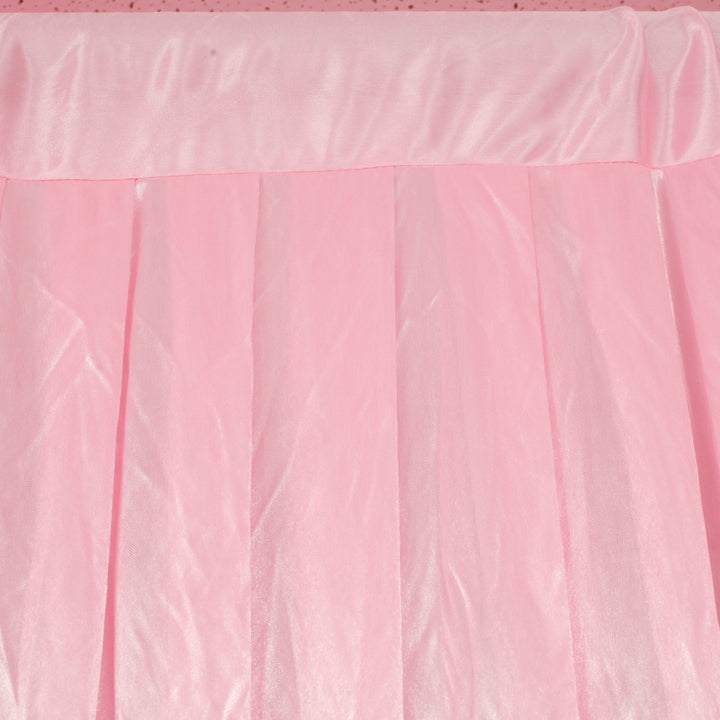 Light Pink Ice Silk Satin Backdrops - No Swag - 3 meters length x 3 meters high curtain rod hole