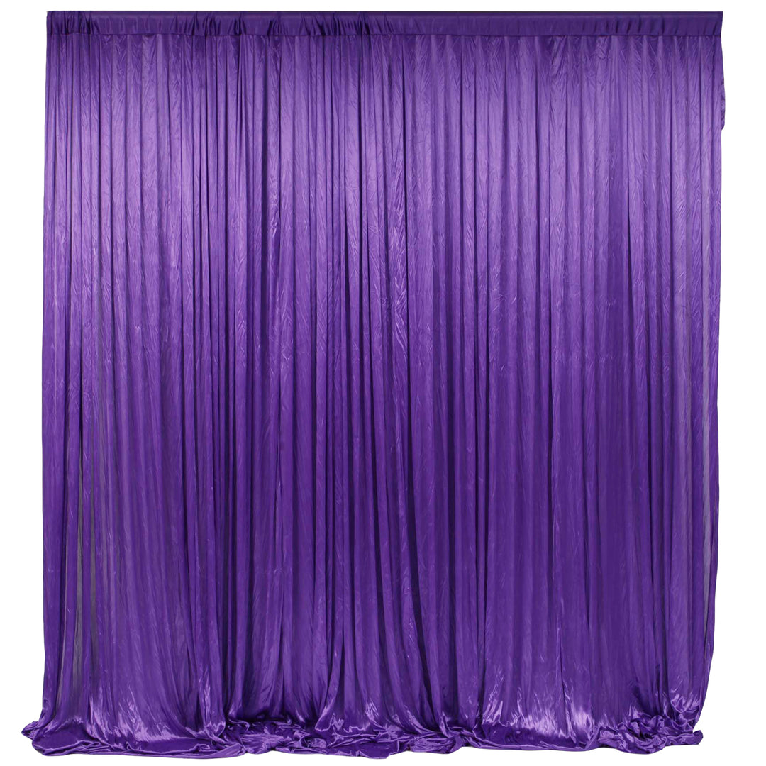 Purple Ice Silk Satin Backdrops - No Swag - 3 meters length x 3 meters high