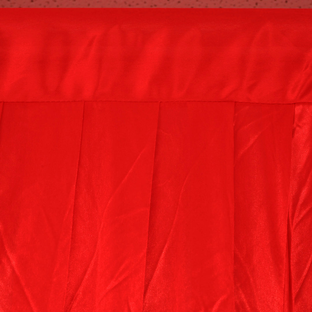 Red Ice Silk Satin Backdrops - No Swag - 3 meters length x 3 meters high curtain rod hole