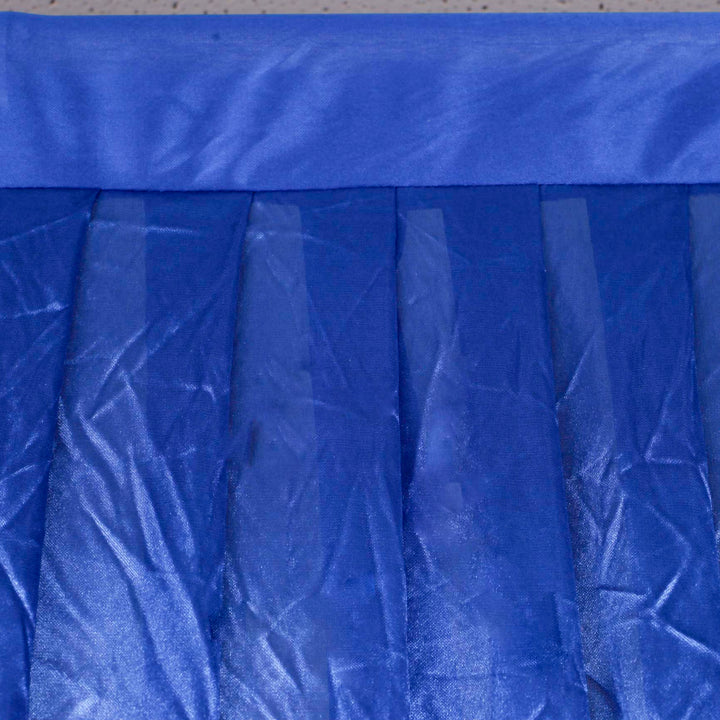 Royal Blue Ice Silk Satin Backdrops - No Swag - 3 meters length x 3 meters high curtain rod hole