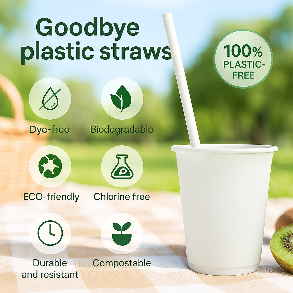 Biodegradable Dinner Set - White - Plates, Cutlery, Napkins, Cups & Straws (400pc) specs