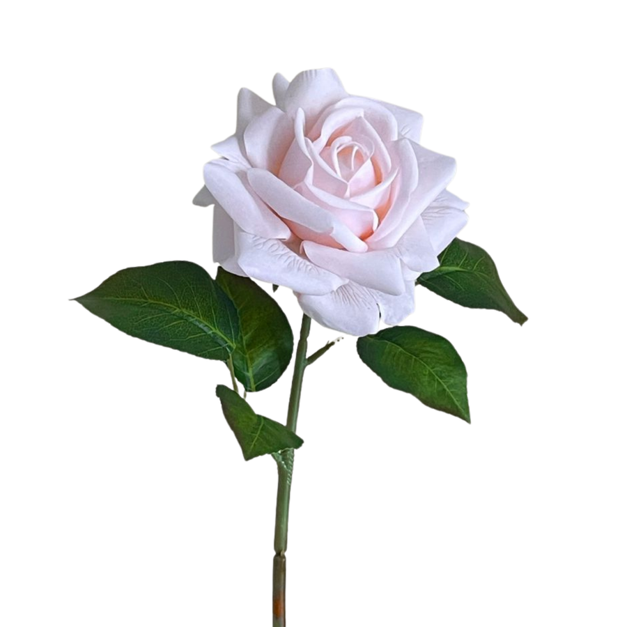 Artificial Real Touch Rose Stem - Light Pink