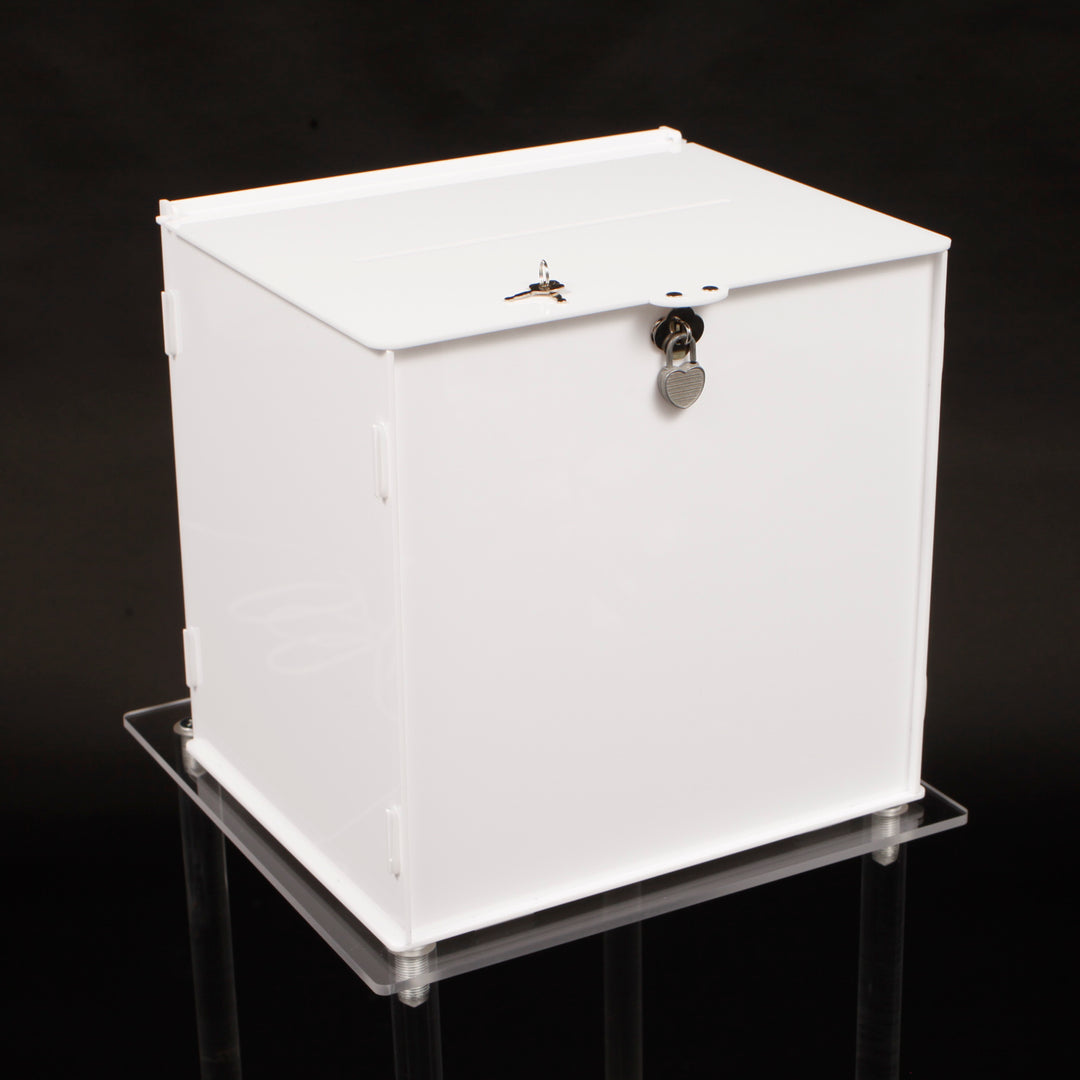 Wishing Well Wedding Card Box - White Acrylic