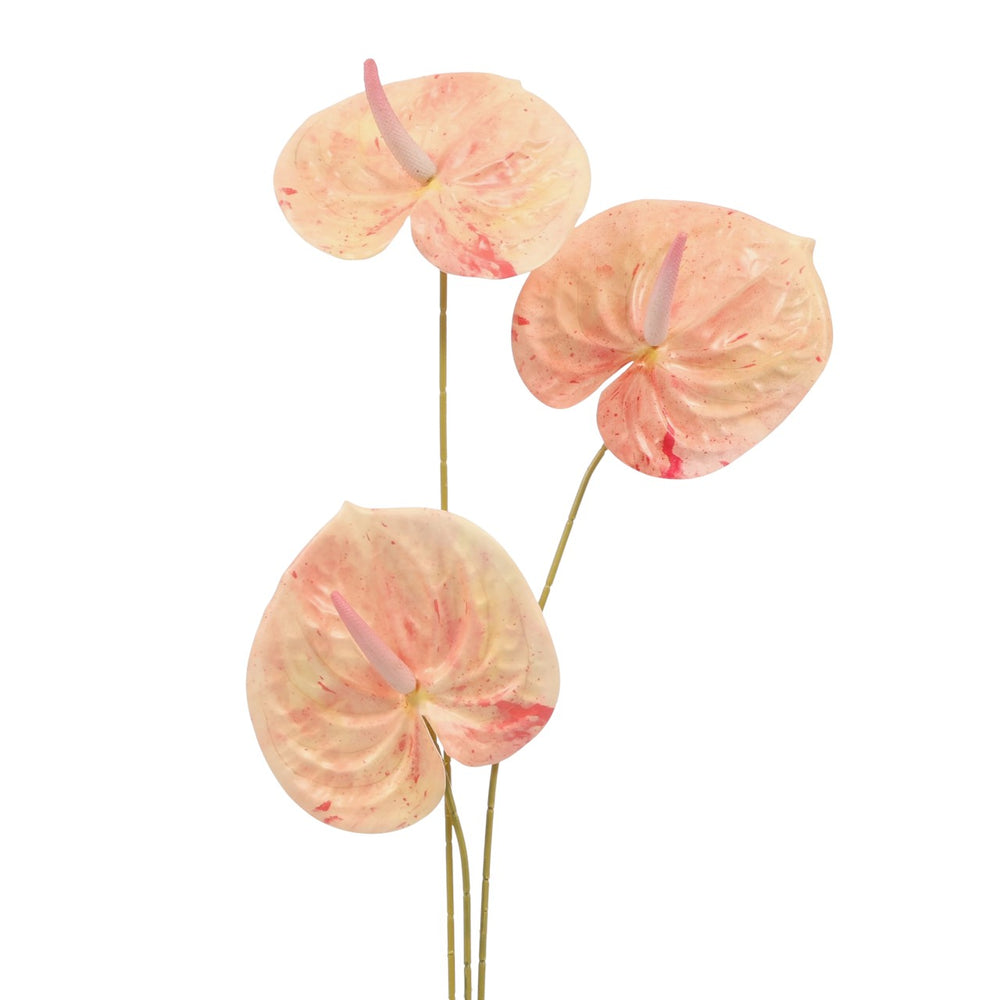 Artificial Anthurium Stem - Peach x3