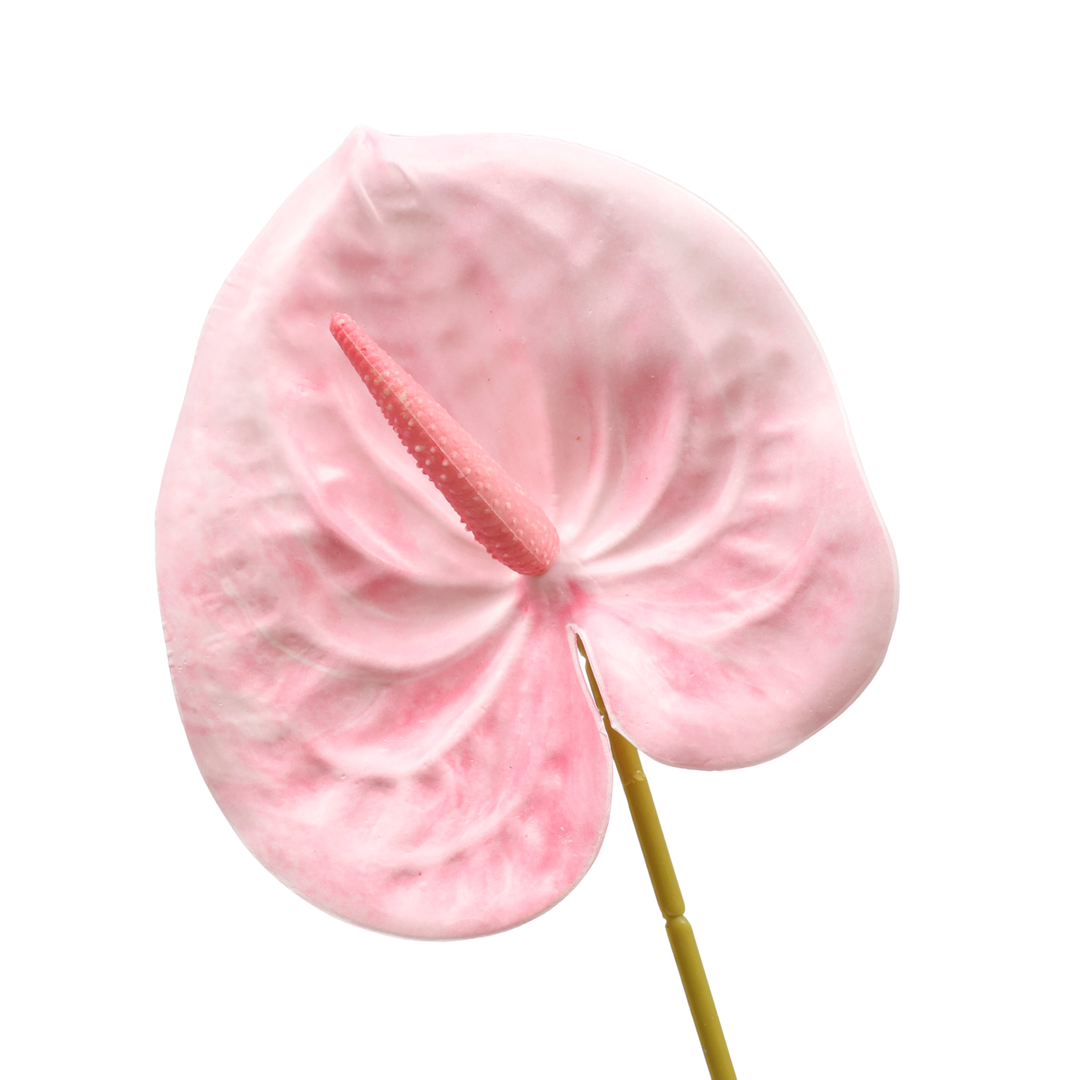 Artificial Anthurium Stem - Pink close up detail