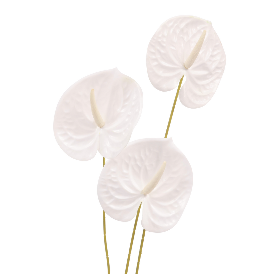 Artificial Anthurium Stem - White x3