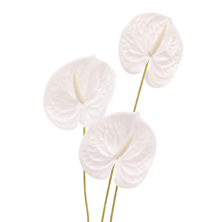 Artificial Anthurium Stem - White x3