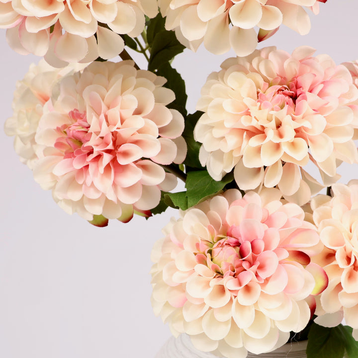 Artificial Dahlia Stem - Pink & Peach