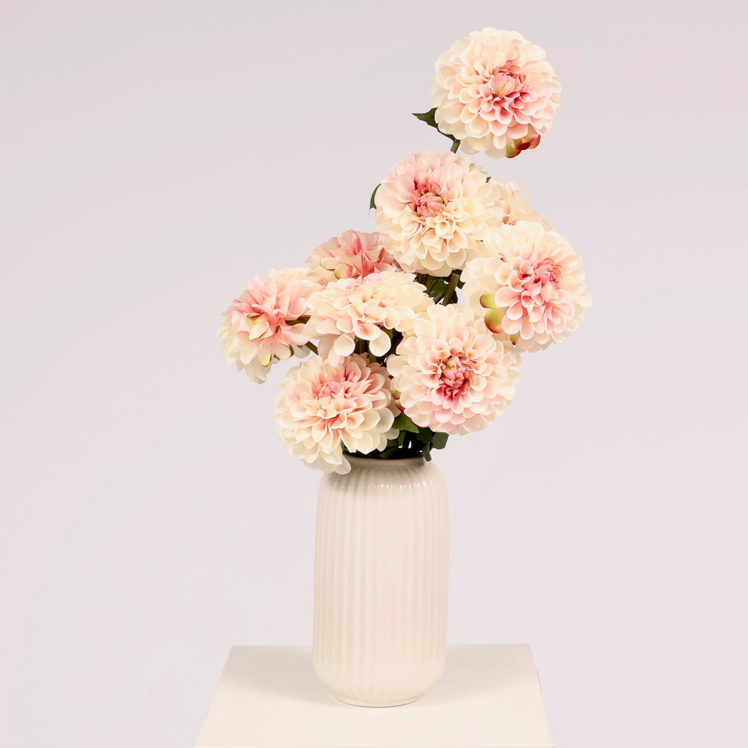 Artificial Dahlia Stem - Pink & Peach