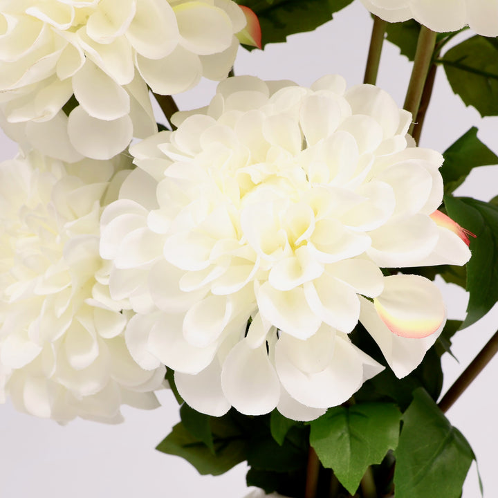 Artificial Dahlia Stem - White
