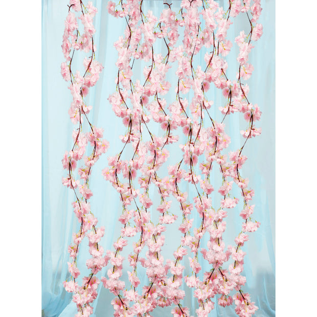 Large Cherry Blossom Hanging Vine in Light Pink 