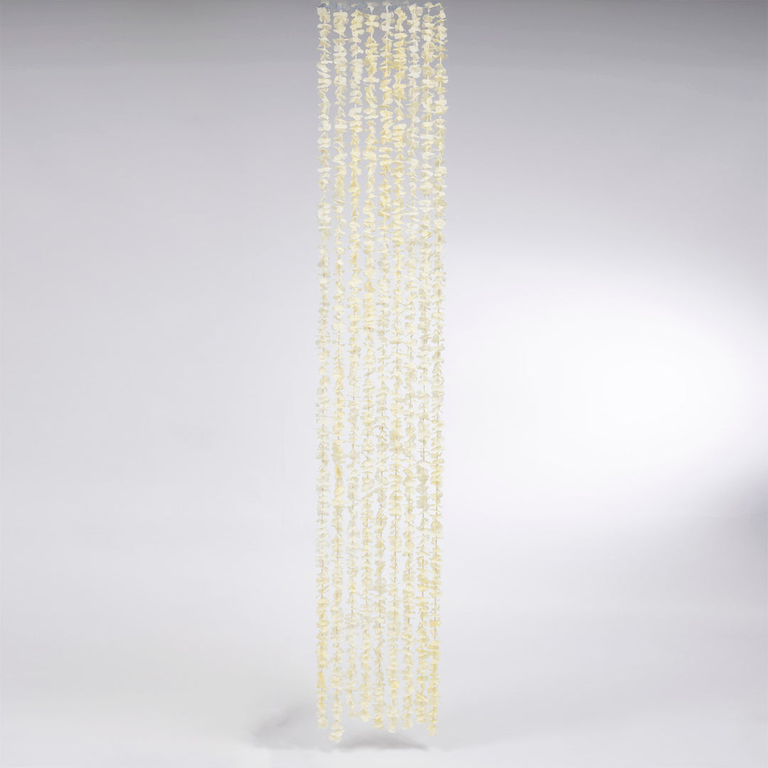 Large Orchid Hanging Garland - Light Yellow (2m)