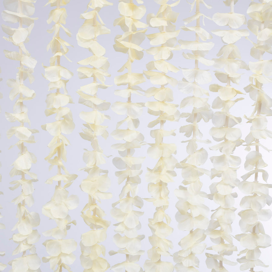 Large Orchid Hanging Garland - Light Yellow (2m) flower detail 1