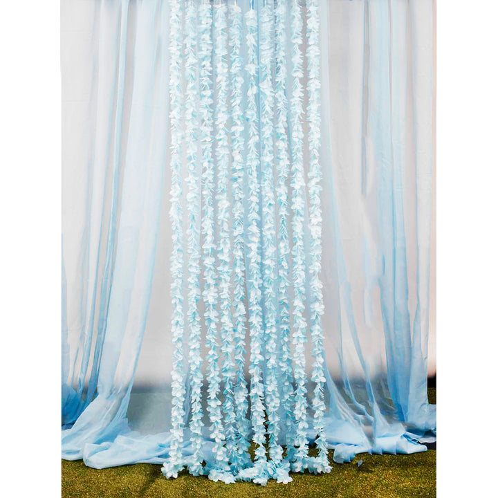 Large Orchid Hanging Garland - Light Blue (2m)