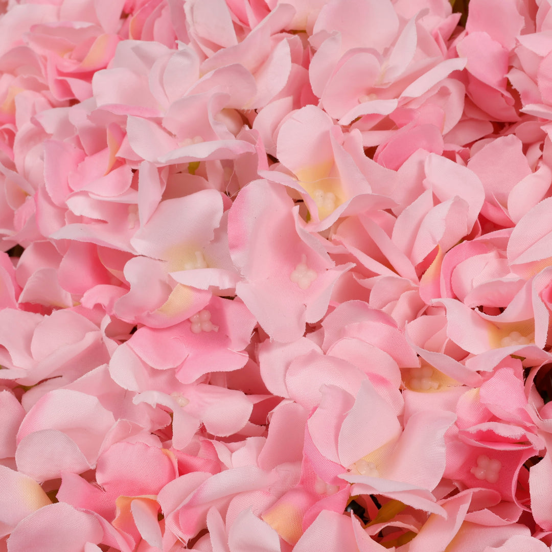 Artificial Hydrangea - Light Pink, close up of flowers