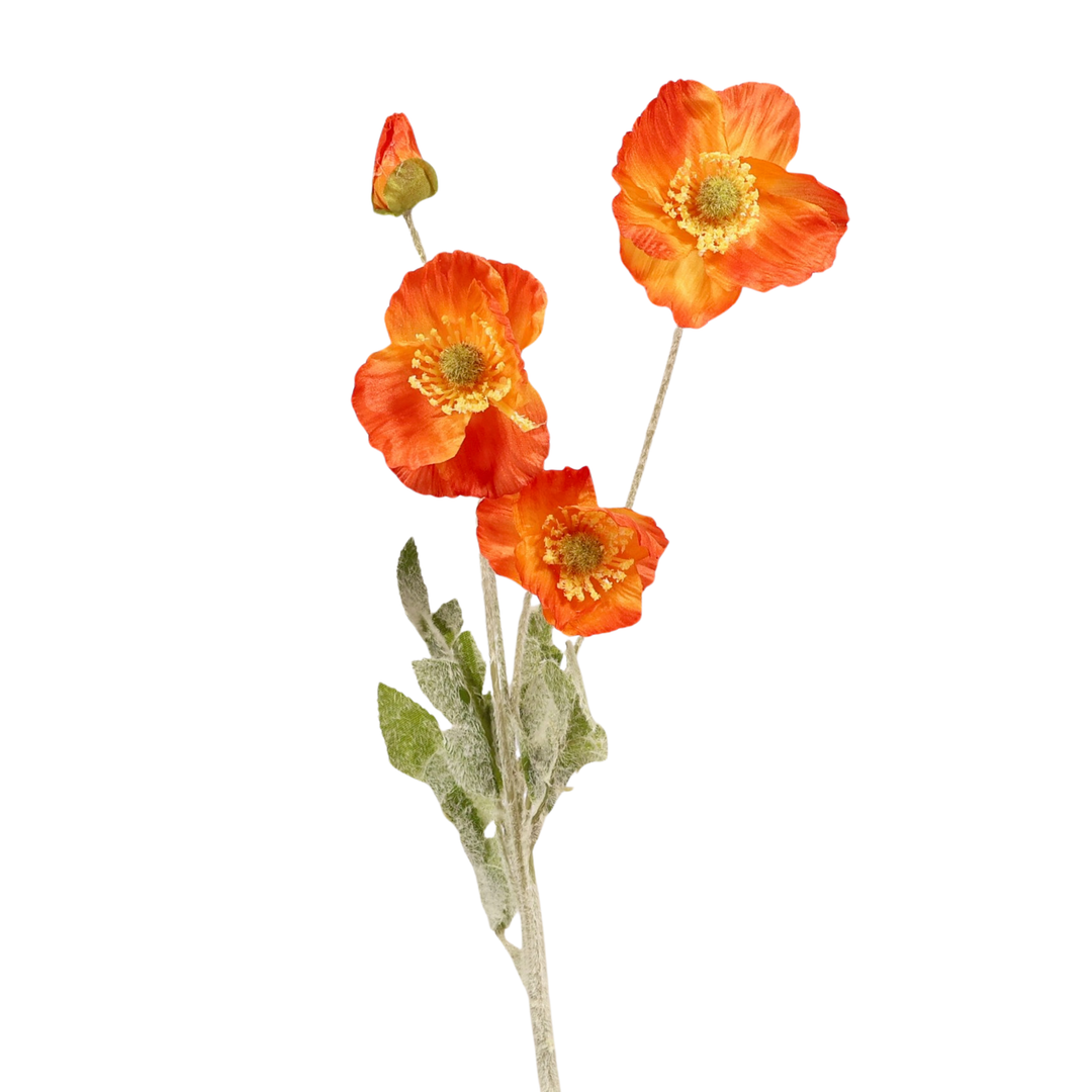 Artificial Poppy Spray - Red
