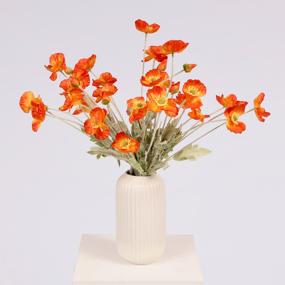 Artificial Poppy Spray - Red