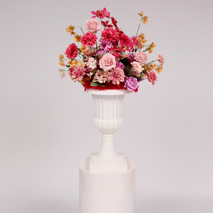 Artificial Flower Arrangement - Pink, Purple & Orange