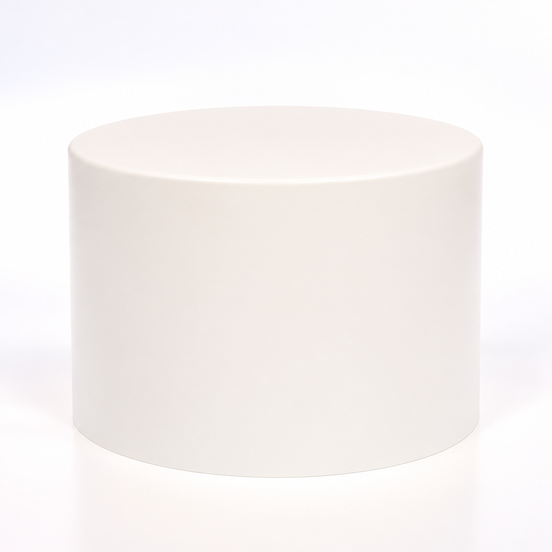 Acrylic Round Table Riser - White