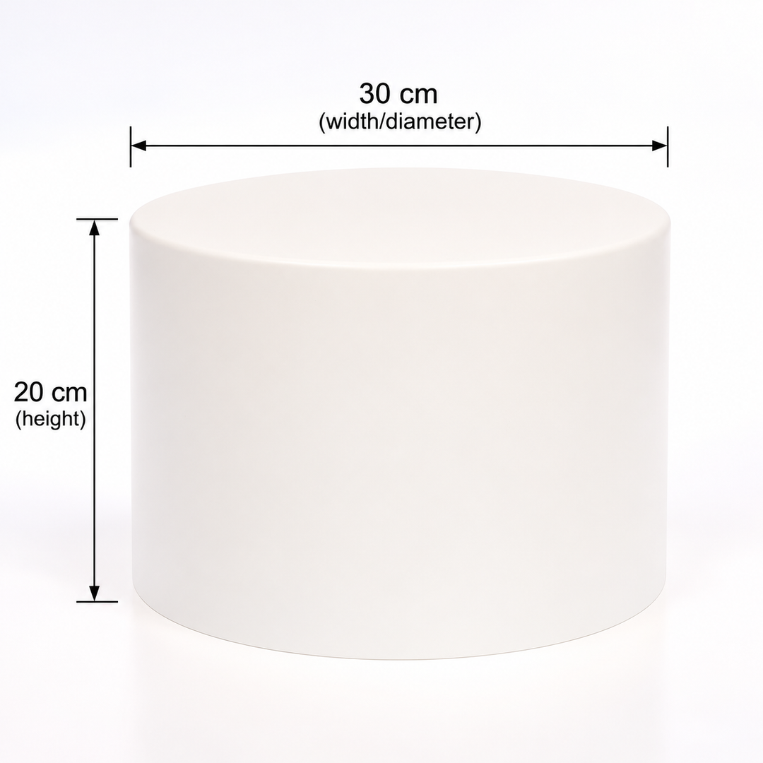 Acrylic Round Table Riser - White