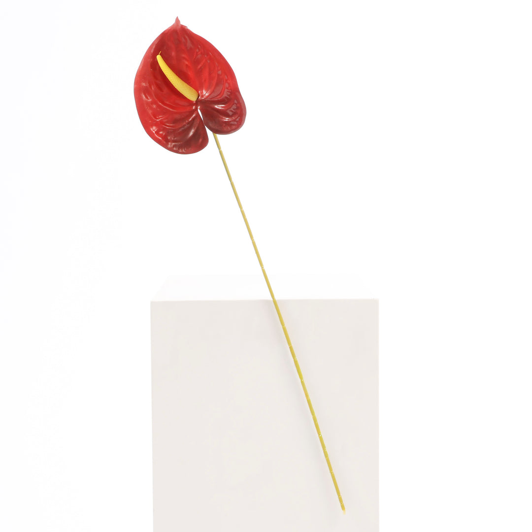 Artificial Anthurium Stem - Burgundy